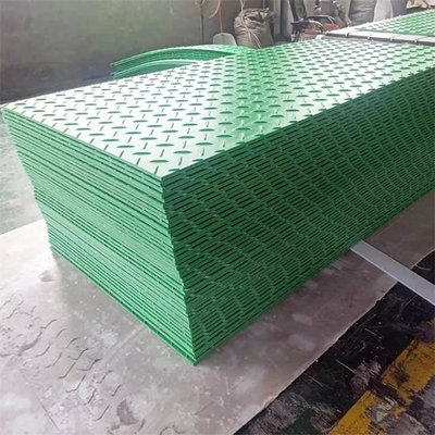 Het duurzame Groene Plastic HDPE Moeras Mat For Excavators Construction van Grondwegen