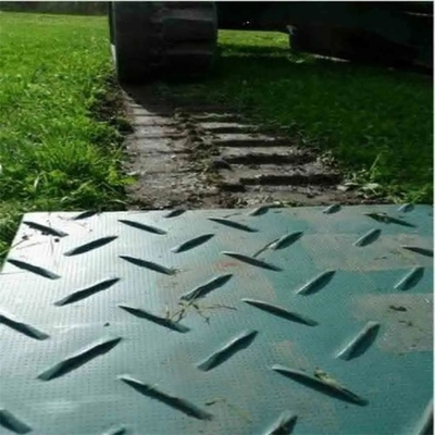 Het duurzame Groene Plastic HDPE Moeras Mat For Excavators Construction van Grondwegen