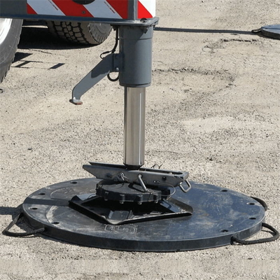 Draagbare Tijdelijke HDPE om Kraanbalk vult de Mobiele Stootkussens van de Vrachtwagen Plastic Voet op